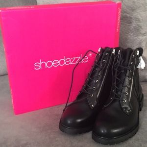 Shoe Dazzle Black Ankle Boots